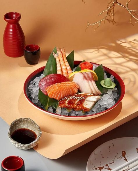 Sashimi Photography Food Styling, Japanese Food Photography Aesthetic, Japanese Restaurant Photography, Sashimi Photography, Sushi Photography, Japanese Food Photography, Asian Food Photography, Sushi Menu, Food Videography