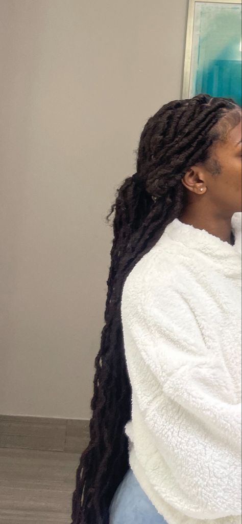 Locs On 4b Hair, Large Part Soft Locs, Soft Faux Locs Long, 44 Inch Soft Locs, Jumbo Soft Locs, Jumbo Faux Locs Long, Large Soft Locs, Soft Locs Big Parts, Faux Soft Locs