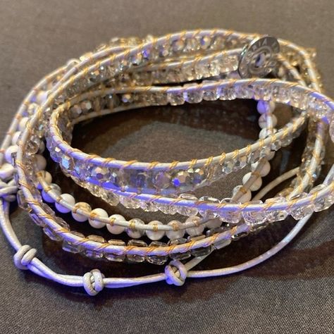 Victoria Emerson beaded wrap bracelet on gray Victoria Emerson, Beaded Wrap Bracelets, Beaded Wraps, Stone Beads, Wrap Bracelet, Bracelet, Crystals, Stone, Plus Fashion