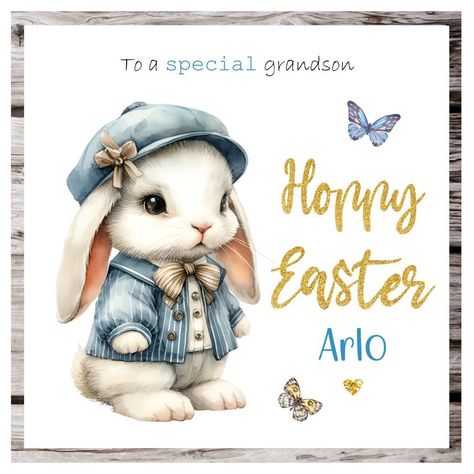 I just added a new item to eBay, Personalised Easter Card Son Grandson Nephew Great Nephew Boy Bunny Cute! #eBay #eBaySeller Easter Sublimation Designs, Rabbit Png, Bunny Eggs, Easter Sublimation, Bunny Png, Easter Bunny Eggs, Personalised Cards, Happy Easter Bunny, Cute Easter Bunny