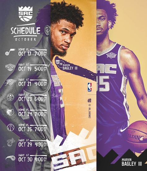 Nba Schedule Design, College Basketball Schedule Graphic, Basketball Schedule Poster, Sports Schedule Graphic, Athletic Posters, Basketball Texture, Nba Schedule, Sport Graphics, Sports Photography Tips