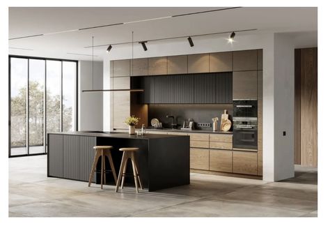 Large Kitchen Ideas, Big Kitchen Ideas, Large Kitchen Design, Kitchen With Big Island, Kitchens Designs, Modern Luxury Kitchen, Contemporary Barn, Modular Kitchens, Modular Kitchen Designs