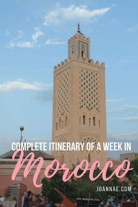 Rock Out In Morocco A Complete Itinerary of a Week in Morocco Africa Itinerary, Morocco Itinerary, Visit Marrakech, Travel Africa, Africa Destinations, Safari Travel, Visit Egypt, Morocco Travel, Travel Pins