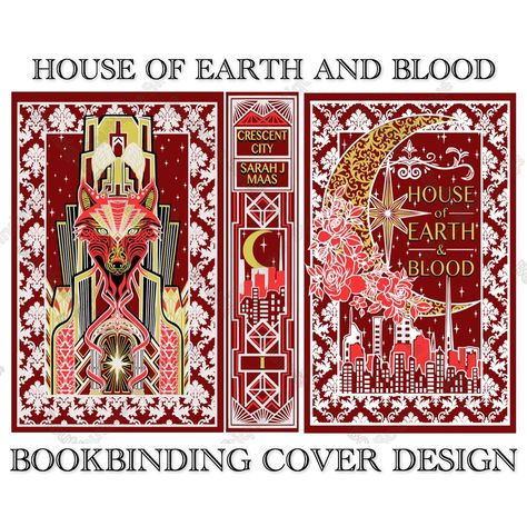 My cover design for House of Earth and Blood is now for sale in my Etsy shop! I have included detailed instructions since it uses four layers. I’d love to see people make their own versions! 🥰🥰 Disclaimer: this is an expert-level design! Please do not purchase if you do not feel comfortable working with very intricate designs! That being said, I am more than happy to answer any questions you may have about it! 😄 #bookishreels #crescentcity #bookstagram #booktok #bookish #bookworm #bookrebin... Bookbinding Cover, Book Rebinding, House Of Earth And Blood, Book Cover Design Template, Earth Book, Book Cover Template, Book Spine, Crescent City, Book Projects