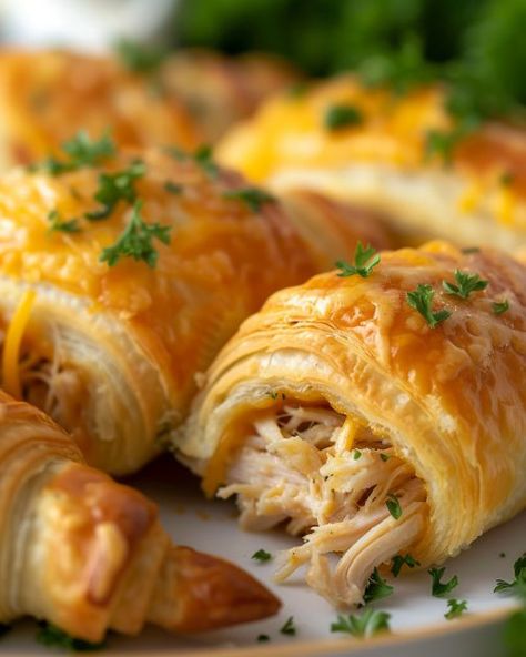 Pure joy in the mouth! I love snagging these right when they are hot from the oven! Chicken Stuffed Crescent Rolls, Crescent Roll Ups, Crescent Chicken, Stuffed Crescent Rolls, Chicken Crescent Rolls, Chicken Crescent, Chicken Roll Ups, Roll Ups Recipes, Pillsbury Recipes