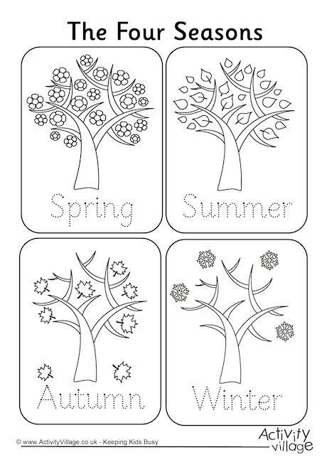 Seasons Kindergarten, Seasons Preschool, Seasons Lessons, Seasons Worksheets, Seasons Activities, Kindergarten Science, Handwriting Worksheets, English Lessons For Kids, English Activities