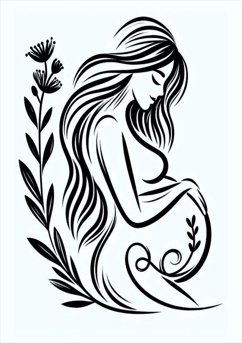 Visit our website and have access to thousands of incredible images. Pregnant Mother Drawing, Pregnancy Line Art, Ideas For Tattoos, Tattoo Mother, Couple Maternity Poses, Paper Quilling Flowers, Pregnancy Art, Sewing Machine Embroidery, Woman Png