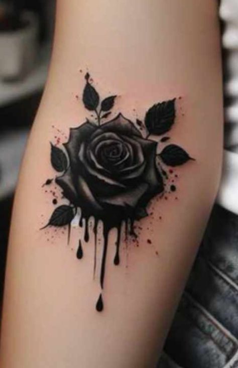 Inner Bicep Cover Up Tattoo, Flower Tattoos Black And White, Black Rose Tattoo Coverup, Black Roses Tattoo, Rose Tattoo Shoulder, Rose Cover Up Tattoo, Rose Tattoo Cover Up, Tattoo Therapy, Dark Roses Tattoo