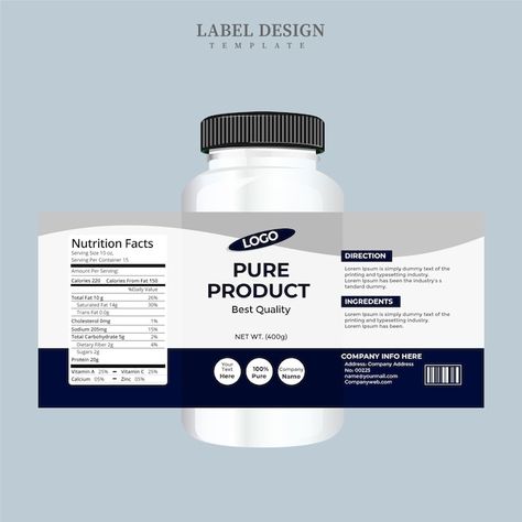 Vector label design template | Premium Vector #Freepik #vector #medicine-label #supplement-label #supplement-bottle #bottle-label Supplement Label Design Branding, Supplement Bottle Label Design, Herbal Medicine Label Design, Medicine Bottle Design, Supplement Bottle Design, Medicine Label Design, Herbal Branding, Vitamin Packaging, Eco Package