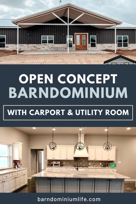 Open Concept Barndominium, Floor Plan Ideas, Metal Building House Plans, Metal House Plans, Barn Homes Floor Plans, 3 Bedroom Floor Plan, Metal Building Home, Barndominium Plans, Pole Barn House Plans