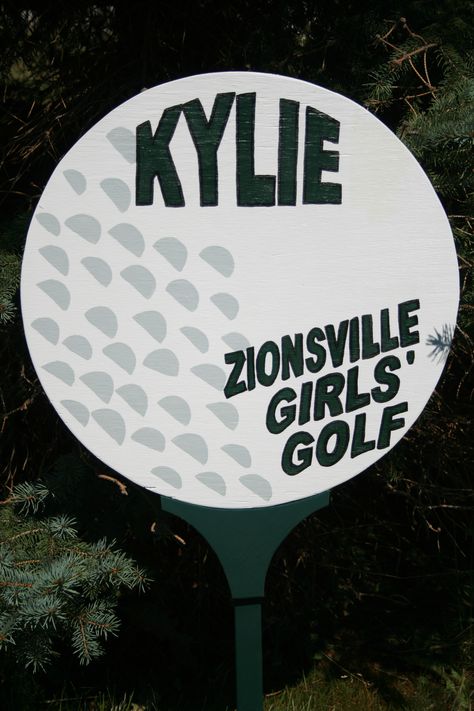 Golf Senior Night Posters, Golf Locker Signs, Golf Locker Decorations, Golf Posters High School, Senior Night Golf Ideas, Senior Boards, School Yard Signs, Senior Night Posters, Locker Signs