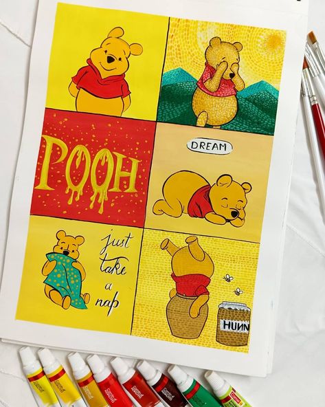 Yellow Moodboard Painting, Yellow Drawing Aesthetic, Yellow Drawing Ideas, Yellow Aesthetic Drawing, Yellow Aesthetic Painting, Mood Boards Drawing, Pooh Aesthetic, Yellow Moodboard, Art Journal Resources