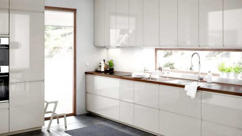 153-inspiredkitchendesign-ikea-blogs Ikea Voxtorp Kitchen, Voxtorp Kitchen, Ikea Voxtorp, White Ikea Kitchen, European Kitchen, European Kitchens, Kitchen Room Design, Ikea Kitchen, Wall Cabinet