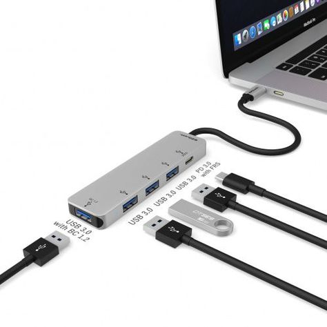 The prime objective of the USB hub is to expand the single USB port into multiple ports, like an extension lead. Thus, more ports are available to connect external devices Computer Desk Setup, Extension Lead, Desk Setup, Usb Hub, Smart Device, Things To Know, Power Strip, Laptop, Coding