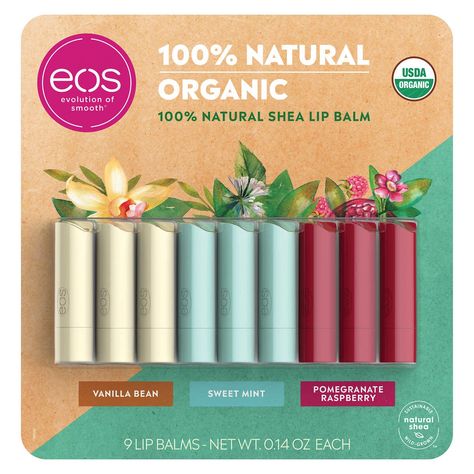 Chapstick Eos, Eos Chapstick, Lip Balm Stick, Lip Balm Collection, Eos Lip Balm, Sweet Mint, Organic Lip Balm, Natural Lip Balm, Smooth Lips