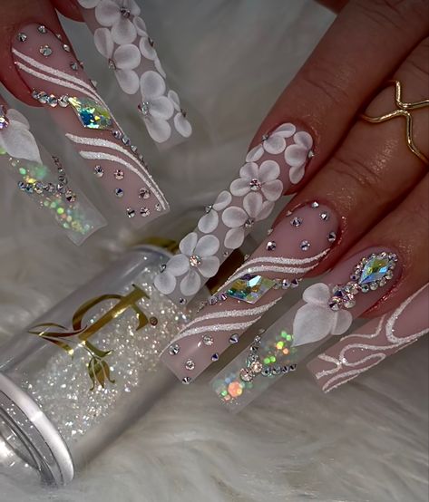 5d Nail Art Design, Luxury Nail Designs, Buchona Nails, Rose Gold Nails Design, Gel Toe Nails, Rose Nail Art, Long Acrylic Nail Designs, Gel Nail Art Designs, Drip Nails