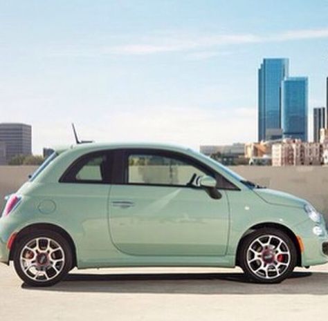 My future car Fiat 500 Colours, Car Things, Fiat Cars, Girly Car, Dream Garage, My Future, Brooms, Future Car, Body Color