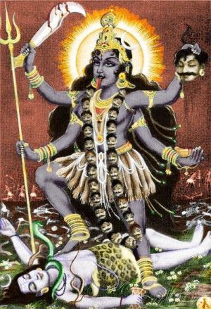 The Hindu Goddess Kali Maa Kali Images, Tara Goddess, Kali Hindu, Indian Goddess Kali, Mother Kali, Kali Mata, Kali Ma, Durga Painting, Kali Goddess