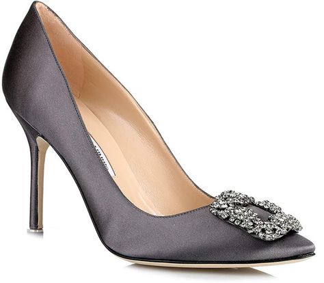 Manolo Blahnik Hangisi 105 dark grey satin pump Manolo Hangisi, Manolo Blahnik Mules, Formal Pumps, Manolo Blahnik Pumps, Brian Atwood Shoes, Manolo Blahnik Hangisi, Manolo Blahnik Heels, Wear Perfume, Classy Shoes