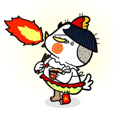 Spicy Food Drawing, Filling Sketchbook, Noodle Korean, Samyang Noodles, Noodle Design, Cartoons Eating, Chicken Dumpling, Chicken Tattoo, Chicken Wallpaper