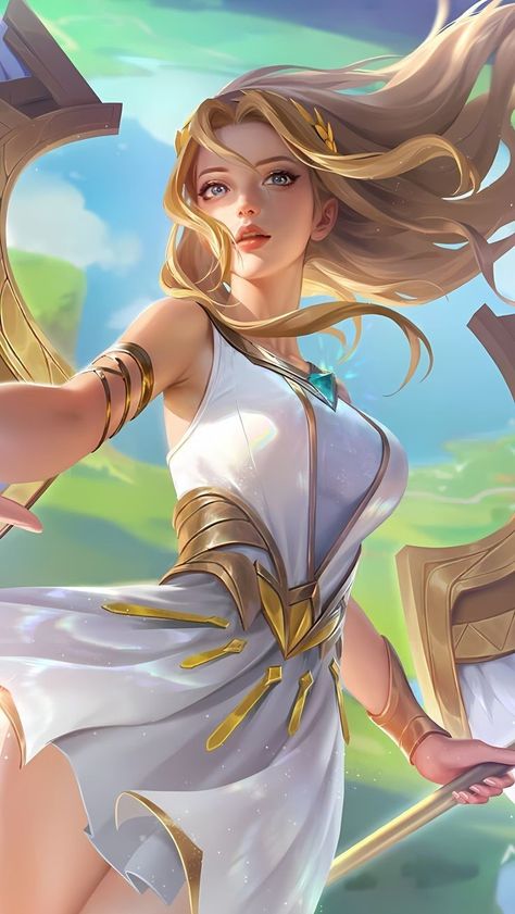 Rafaela Mobile Legends, Rafaela Mlbb, Mlbb Hero, Videogame Art, Hello Kitty Printables, Legend Wallpaper, Wallpaper Mobile, Mobile Legend, Hero Girl