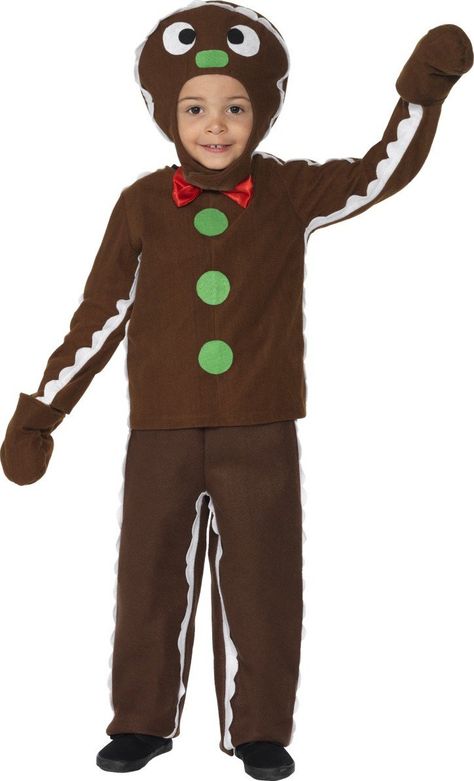 Disfraz de galleta de jengibre Navidad infantil Gingerbread Man Costume, Gingerbread Man Costumes, Childrens Fancy Dress, Christmas Fancy Dress, Book Day Costumes, Ginger Men, Holiday Costumes, Men In Black, Toddler Costumes