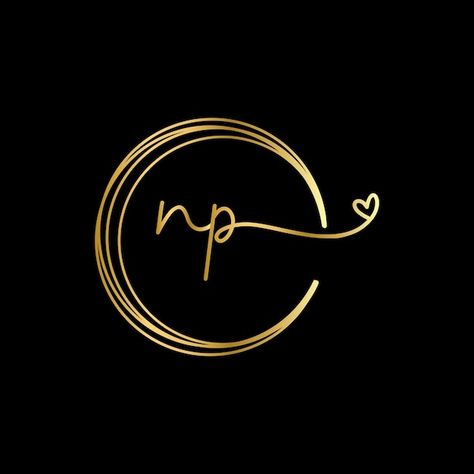 Letter np monogram design Premium Vector | Premium Vector #Freepik #vector #geometric-logo #logo-symbol #creative-logo #simple-logo Pn Logo Design Creative, Np Tattoo Letter Design, Ab Name Logo, Dp Name Logo, Pn Logo Design, Wedding Logo Design Initials Letters, Couple Monogram Design, Wedding Initials Logo, Couple Logo