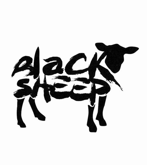 Black Sheep Tattoo Design, Black Sheep Tattoos, Black Sheep Aesthetic, Black Sheep Drawing, Black Sheep Tattoo Ideas, Black Sheep Tattoo, Sheep Puns, Traditional Dagger Tattoo, Traditional Dagger