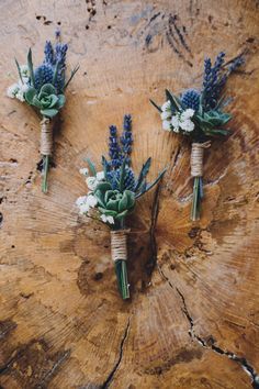 Thistle Wedding Flowers, Thistle Bouquet, Thistle Wedding, Succulent Bouquet, Succulent Wedding, Boutonniere Wedding, How To Give, Lavender Wedding, Wedding Flower Arrangements