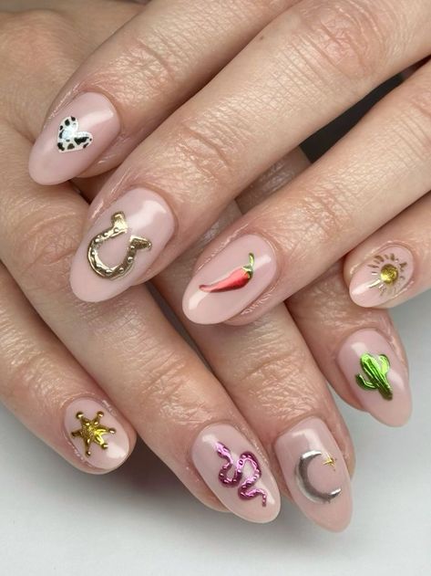 Cowboy Boots Nail Art, Cowboy Inspired Nails, Cowboy Carter Nails, Costal Cowgirl Nails, Cowboy Nail Art, Cowboy Boot Nails, Western Nails Ideas, Cowgirl Nail Ideas, Cowboy Hat Nails