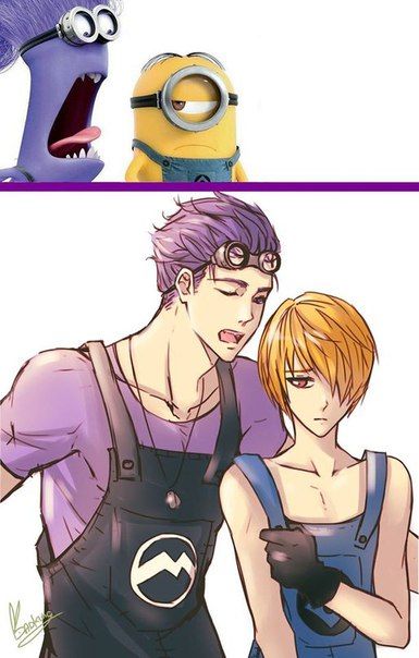 Minions Cartoon Characters As Humans, Anime Vs Cartoon, Cartoon As Anime, Anime Version, 5 Anime, Cartoon Shows, Disney Fan Art, Disney And Dreamworks, Cute Disney