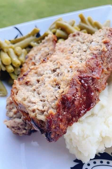 Turkey-Beef Meatloaf | "Every time I make this turkey and beef meatloaf everyone raves about it." #dinnerideas #dinnerrecipes #familydinnerideas #meatloaf #meatloafrecipes #easymeatloafrecipes Turkey And Beef Meatloaf, Hamburger Meatloaf, Pork And Beef Meatloaf, Ground Turkey Meatloaf Recipes, Ground Beef Meatloaf, Pork Meatloaf, Ground Turkey Meatloaf, Beef Meatloaf Recipes, Turkey Meatloaf Recipes