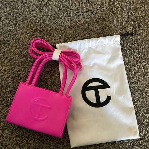 Telfar Small Shopping Bag - Azalea Pink Telfar Bag, Pink Telfar, Telfar Bags, Telfar Bag, Telfar Handbags, Handbag Essentials, Birthday Stuff, Fancy Bags, Girly Outfits