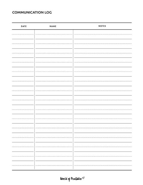 School Communication Log, Teacher Communication Log, Parent Contact Log, Parent Communication Log, World Of Printables, Parent Teacher Communication, Communication Log, Parent Contact, Coloring Calendar