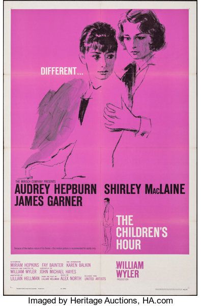 The Children's Hour (United Artists, 1962). Folded, Very Fine. One | Lot #51096 | Heritage Auctions Audrey Hepburn Movie Posters, Miriam Hopkins, Audrey Hepburn Movies, William Wyler, James Garner, Shirley Maclaine, Cinema Posters, Movie Posters Vintage, Drama Film