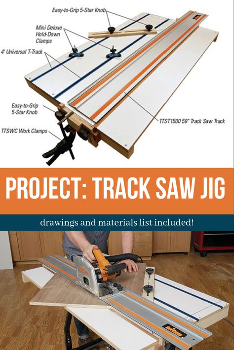 It’s time to make that project you’ve been dreaming of! With this track saw jig that will be more possible than ever. Click here to subscribe to Woodworker's Journal and view this free plan. #FreePlan #WoodworkersJournal #Woodworking Track Saw Jigs, Track Saw Table, Track Saw, Woodworking Table Saw, Saw Table, Simple Woodworking Plans, Woodworking Box, Workbench Plans, Woodworking Table