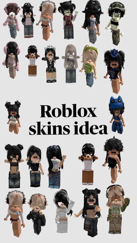 roblox Y2k Roblox Avatars With Codes, Baddie Roblox Display Names, Roblox User Ideas, Y2k Roblox Fits, Aesthetic Roblox Avatar Ideas, Y2k Roblox Avatars, Roblox Kid, Aesthetic Roblox Outfits, Cute Baddie Outfits