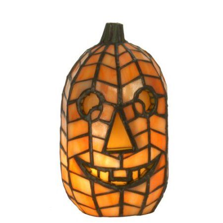 Free Shipping. Buy Meyda Tiffany 68100 8.5" H Jack O'Lantern Accent Lamp at Walmart.com Halloween Mantel Decor, Novelty Lamps, Lantern Art, Halloween Mantel, Tiffany Table Lamps, Lantern Design, Halloween Jack O Lanterns, Lantern Lamp, Halloween Lights