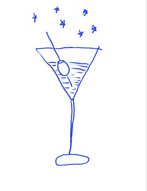 Dinner Party Drawing Illustration, Martini Drawing Simple, Martini Doodle, Martini Sketch, Champagne Doodle, Martini Glass Drawing, Cocktail Doodle, Martini Drawing, Lockscreen Photos