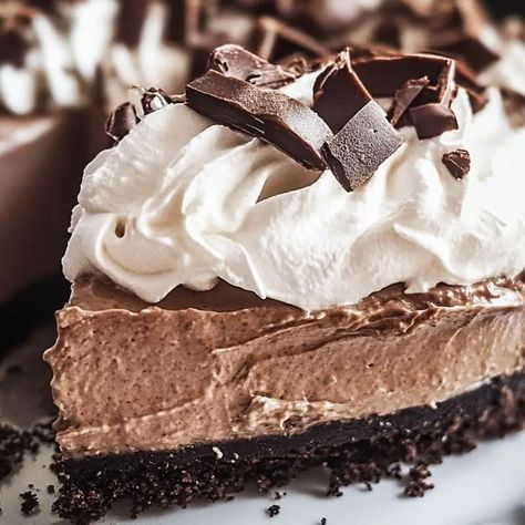 French Silk Pie - SavorySplash Chocolate Silk Pie Recipe, Silk Pie Recipe, Chocolate Silk Pie, French Silk Pie, Silk Pie, French Silk, Chocolate Flavors, Pie Recipes, Just Desserts