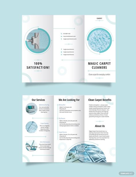 Cleaning Brochure, Tri Fold Brochure Template, Brochure Graphic, Business Hacks, Yearbook Layouts, Yearbook Pages, Illustrator Template, Trifold Brochure Design, Corporate Brochure Design