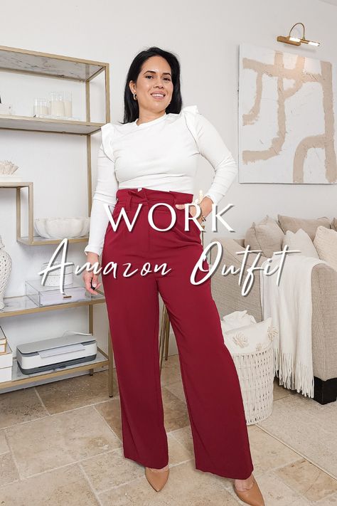 Chic work outfit from Amazon Amazon Business Professional Outfits, Amazon Professional Outfits Women, Work Outfits Women Amazon, Amazon Office Outfits Women, Virtual Interview Outfit Women, Amazon Business Casual Outfits For Women, Fall Work Outfits For Women Business, Principal Outfits Women, Business Casual Amazon