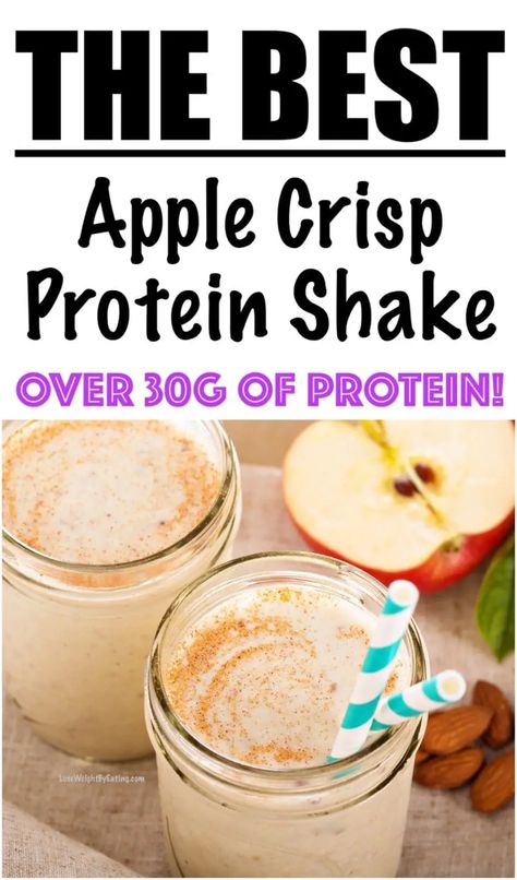 Apple Protein Smoothie, Apple Cinnamon Smoothie Recipe, Green Apple Smoothie Recipes, Apple Protein Shake, Cinnamon Smoothie Recipes, Protein Powder Recipes Shakes, Apple Cinnamon Smoothie, Apple Smoothie Recipes, Protein Powder Smoothie