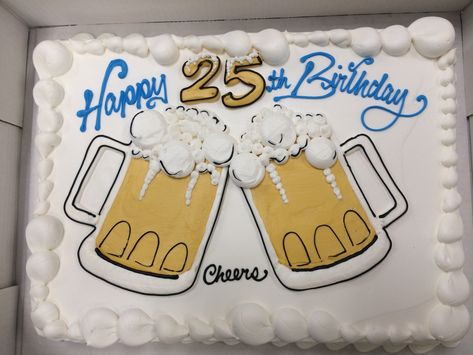 Beer mugs cake                                                                                                                                                                                 More Beer Themed Cake, Peanut Butter Birthday Cake, Birthday Beer Cake, Beer Mug Cake, Birthday Cake For Husband, Dad Birthday Cakes, Unique Birthday Cakes, Birthday Cake For Him, 21st Birthday Cakes