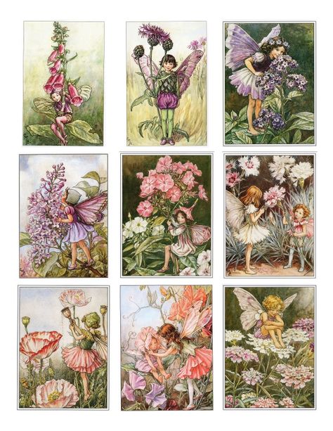 Nursery Artwork:  Flower Fairies by Cecily Mary Barker Making Wall Art, Projects School, Invites Birthday, Fairy Nursery, Bargello Needlepoint, Crazy Quilt Blocks, Feedsack Fabric, Sailboat Painting, Paper Stuff