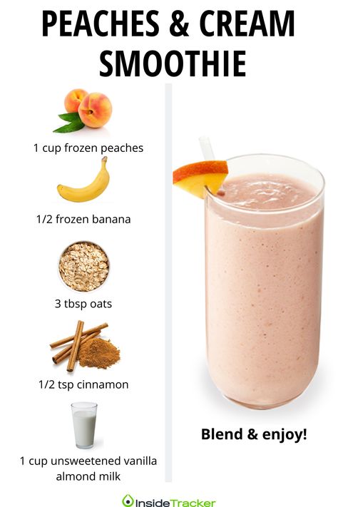 Peaches And Cream Smoothie, Morning Smoothie Recipes, Healthy Smoothie Recipe, Vegan Peach, Peach Smoothie, Juice Smoothies Recipes, Summer Produce, Post Workout Snacks, Peaches And Cream