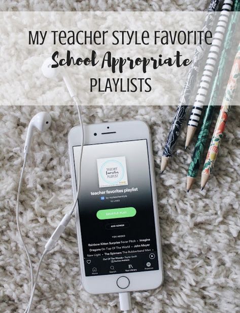 Classroom Playlist Elementary, Classroom Playlist Middle School, Classroom Music Playlist, Classroom Playlist, Junior High Classroom, Music Teacher Ideas Lesson Plans, Music For Elementary Students, Books For Music Classroom, Clean Classroom