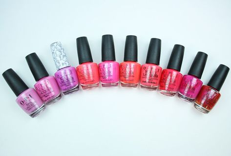 My Favorite Pink OPI Nail Lacquer Colors Valentines Nail Colors, Opi Hot Pink Nail Polish, Opi Hot Pink, Pink Nails Opi, Hot Pink Nail Polish, Opi Pink, Hot Pink Nails, Princess Prom Dresses, Nail Colors Winter