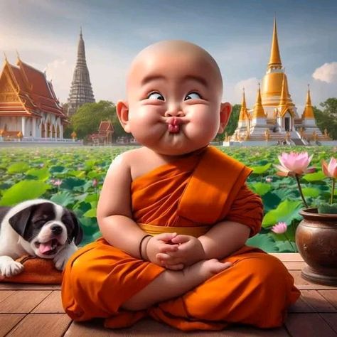 Cute Animations Cartoon, Fat Cartoon, Monk Pictures, Cute Old Couples, Iphone Wallpaper Quotes Inspirational, Tupac Pictures, Baby Buddha, Buddha Artwork, Rangoli Side Designs