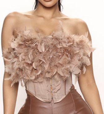 Xl- rendezvous feather corset Corset Outfit Ideas, Feather Corset, Ruffle Corset, Corset Blouse, Corset Outfit, Fashion Nova Tops, Birthday Dinner, My Birthday, Corset Top